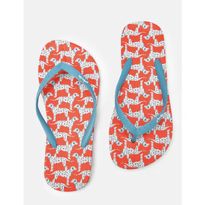 Joules Flip Flop Red Dog Size 5 Like New